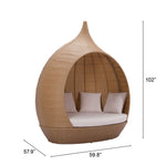 Kinuso Outdoor Daybed - Beige/Natural