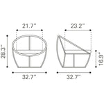 Zoria Outdoor Papasan Chair - Beige/Natural