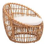 Zoria Outdoor Papasan Chair - Beige/Natural