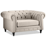 Derbyshire Sofa, Loveseat and Chair and a Half Set - Taupe
