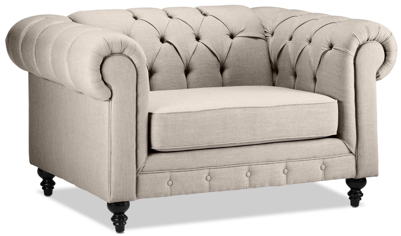 Derbyshire Sofa, Loveseat and Chair and a Half Set - Taupe