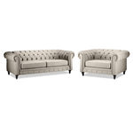 Derbyshire Sofa and Chair and a Half Set - Taupe