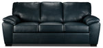 Gaetano Leather Sofa, Loveseat and Chair - Havana Atlantic Blue