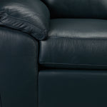 Gaetano Leather Sofa, Loveseat and Chair - Havana Atlantic Blue