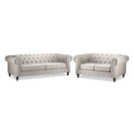 Derbyshire Sofa and Loveseat Set - Wheat