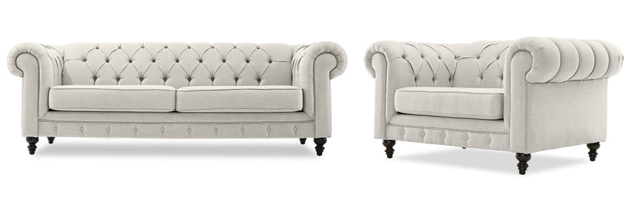 Derbyshire Sofa and Chair and a Half Set - Wheat