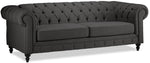 Derbyshire Sofa and Loveseat Set - Dark Grey