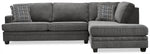 Anatasia 2-Piece Sectional with Right-Facing Chaise - Charcoal