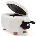 Sheep Storage Ottoman - White