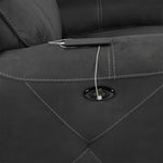 Martin Power Reclining Sofa - Dark grey