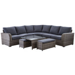 Melville One- 3-Piece Outdoor Sectional - Grey