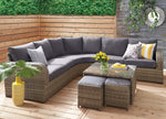Melville 3-Piece Outdoor Sectional - Grey
