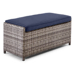 Melville Two- Outdoor Coffee Table with 2 Ottoman- Navy