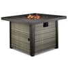 Melville One - Outdoor Square Fire Table - Grey