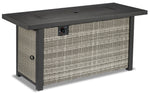 Melville One - Outdoor Rectangular Fire Table - Grey