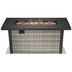 Melville One - Outdoor Rectangular Fire Table - Grey