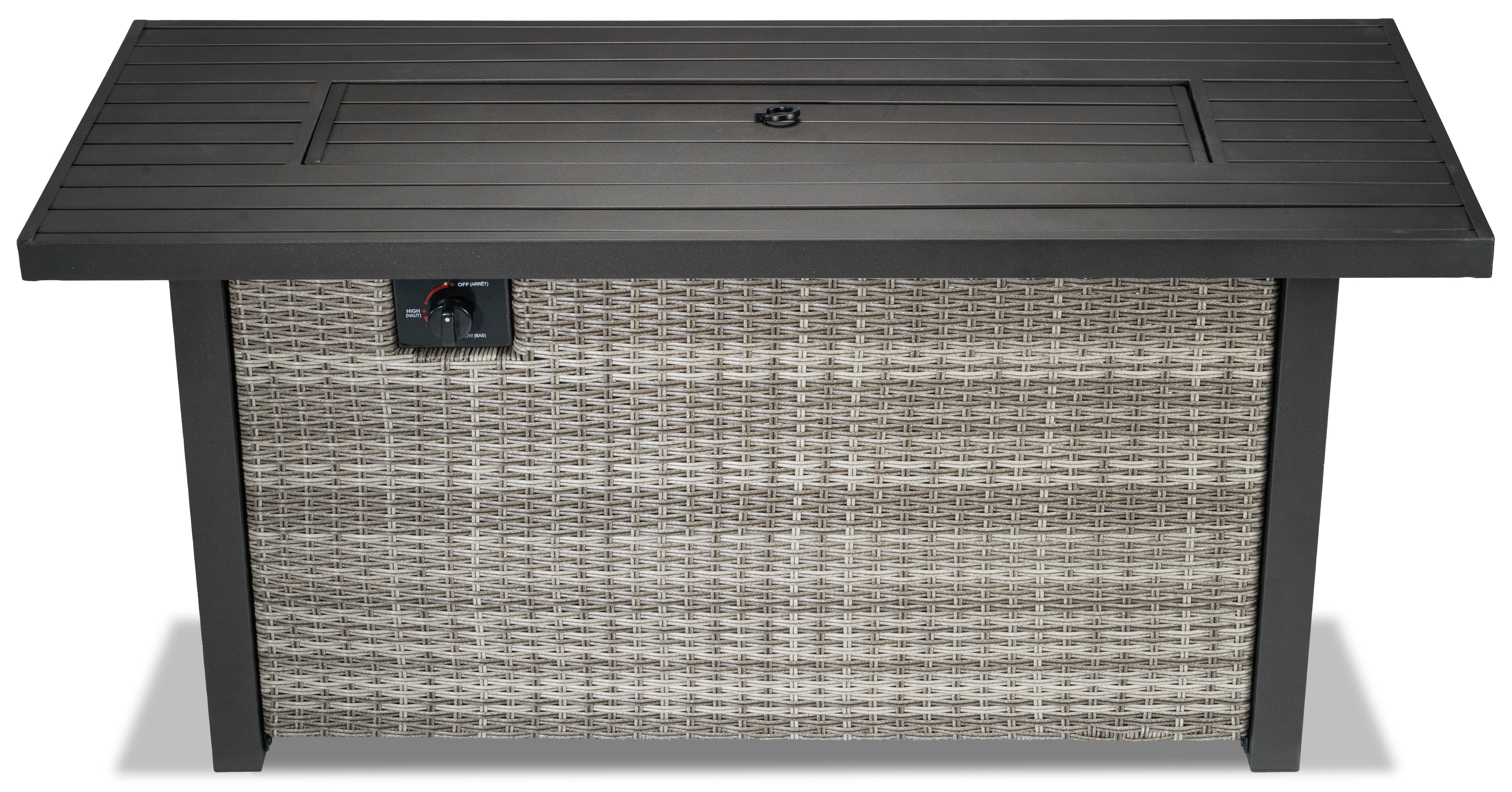 Melville One - Outdoor Rectangular Fire Table - Grey