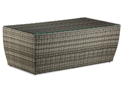 Melville One - Outdoor Coffee Table with Tempered Glass - Grey