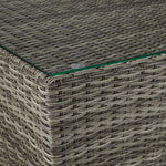 Melville One - Outdoor Coffee Table with Tempered Glass - Grey