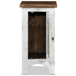 Pueblo Chairside Table - Weathered White