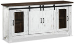 Pueblo 80" TV Stand - Weathered White