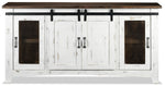 Pueblo 80" TV Stand - Weathered White
