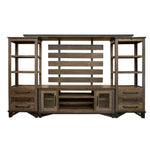 Baron 4-Piece Entertainment Wall Unit - Barnwood
