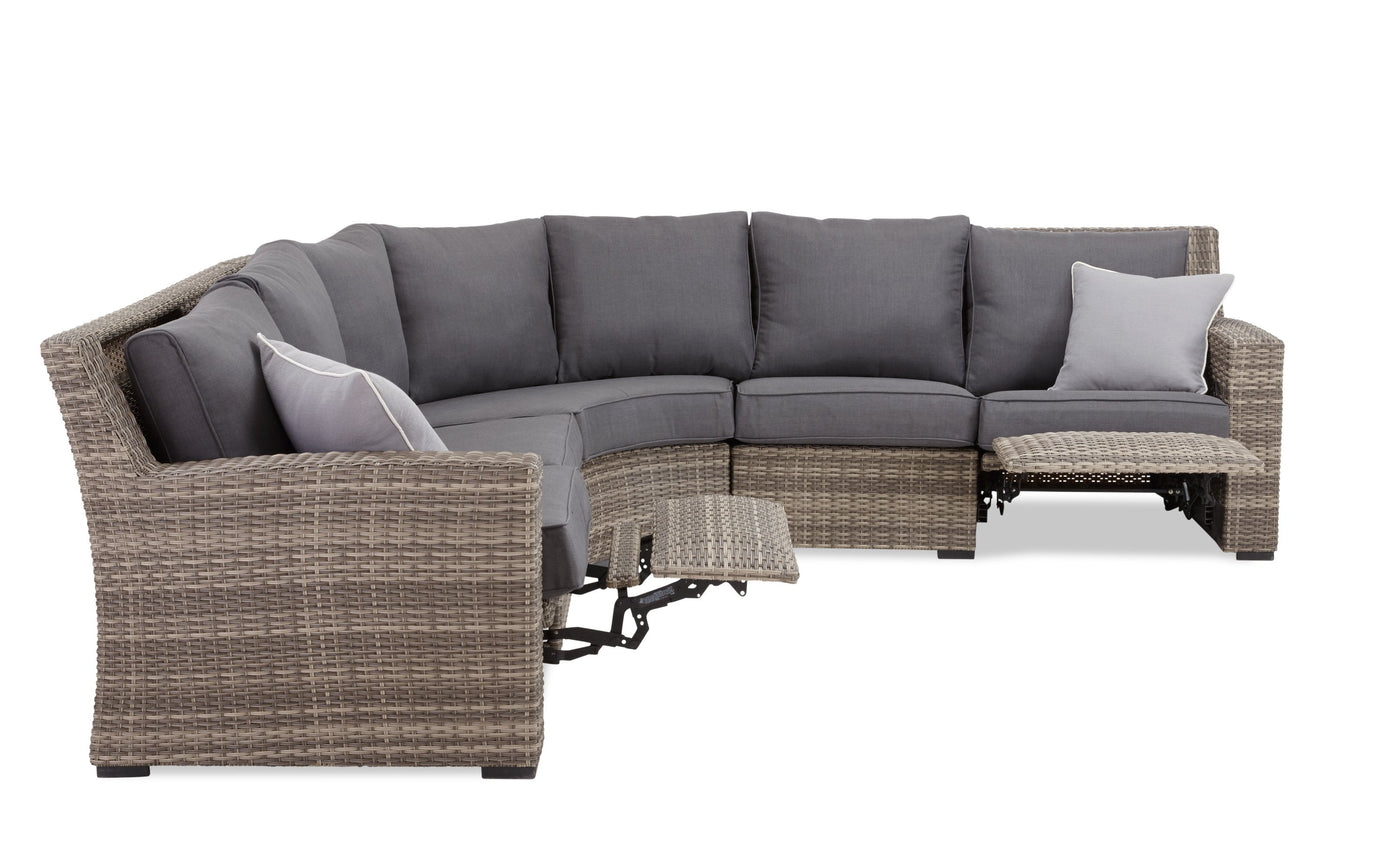 Le Mans 3-Piece Outdoor Reclining Sectional - Grey
