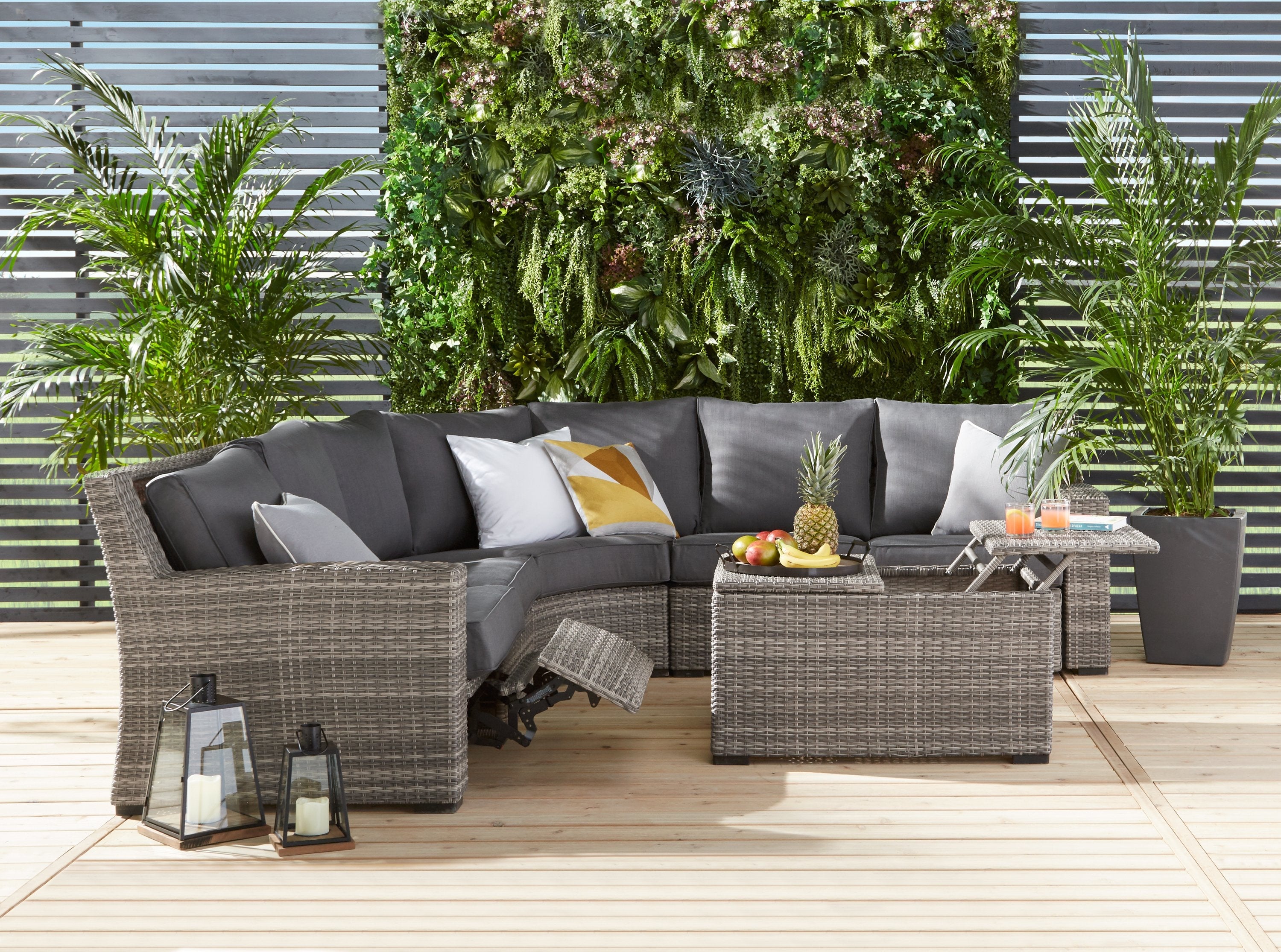 Le Mans Outdoor Lift-Top Coffee Table - Grey