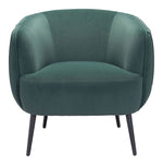 Zurri Modern Pleated Accent Chair - Bottle Green