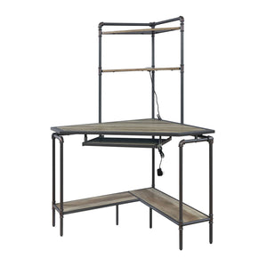 Me Corner Office Desk - Gunmetal