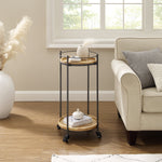 Eliya Round Bar Cart - Black