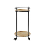 Eliya Round Bar Cart - Black