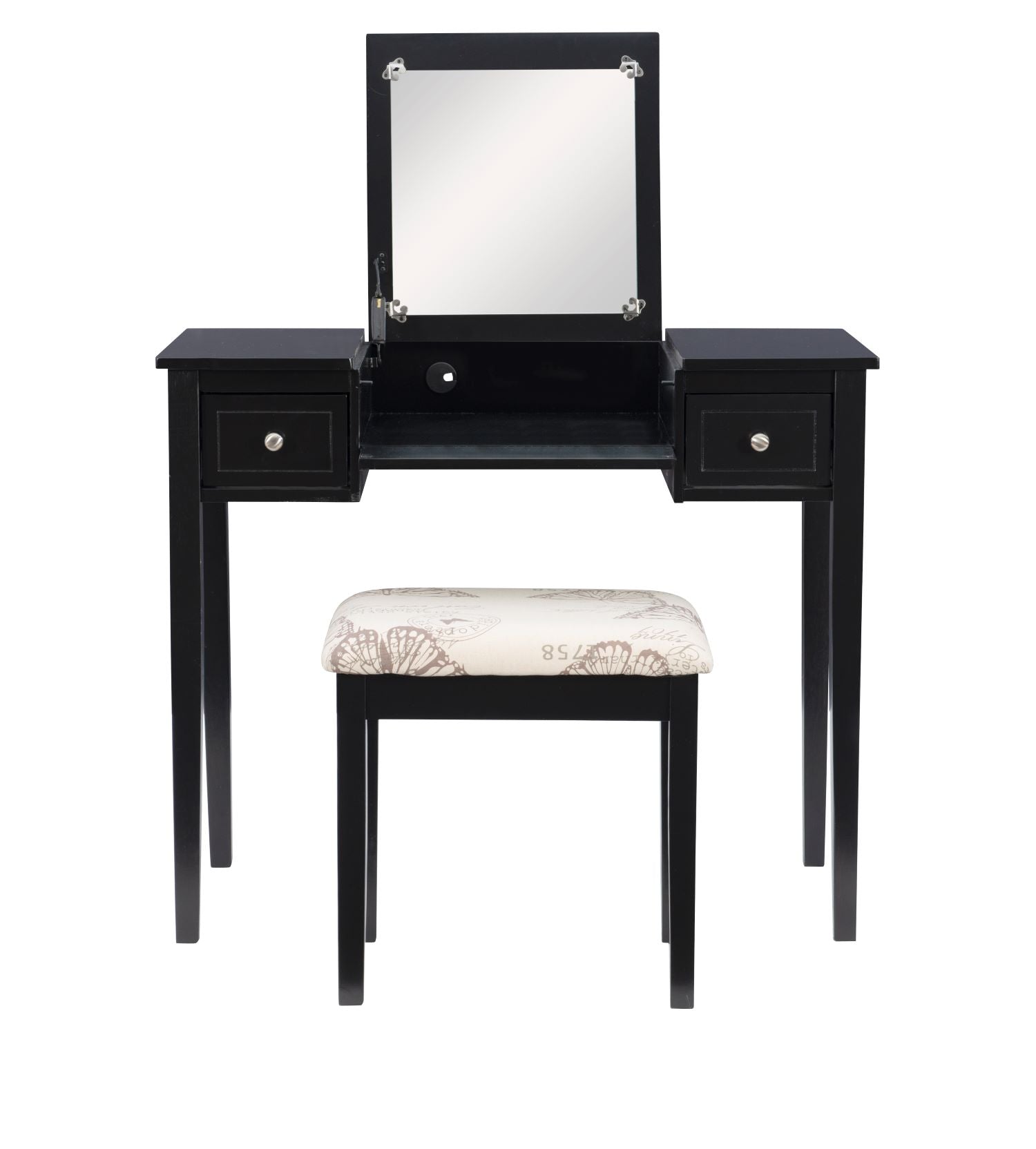 Virginia 2-Piece Vanity Set - Black