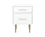 Valerie Glam Night Table - White