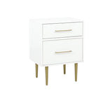 Valerie Glam Night Table - White