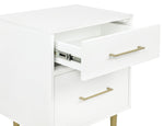 Valerie Glam Night Table - White