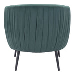 Zurri Modern Pleated Accent Chair - Bottle Green