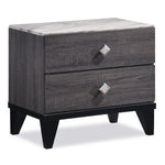 Amber Night Table - Grey, Black