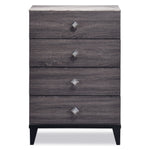 Amber 4 Drawer Chest - Grey, Black