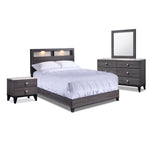 Amber 6-Piece King Bedroom Package - Grey, Black