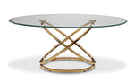 Axis Coffee Table - Glass and Gold
