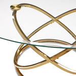 Axis Coffee Table - Glass and Gold