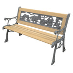 Minglehaze Outdoor Bench - Natural Brown/Verdi Gris