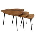 Brea Nesting Tables (Set of 3) - Oak and Black