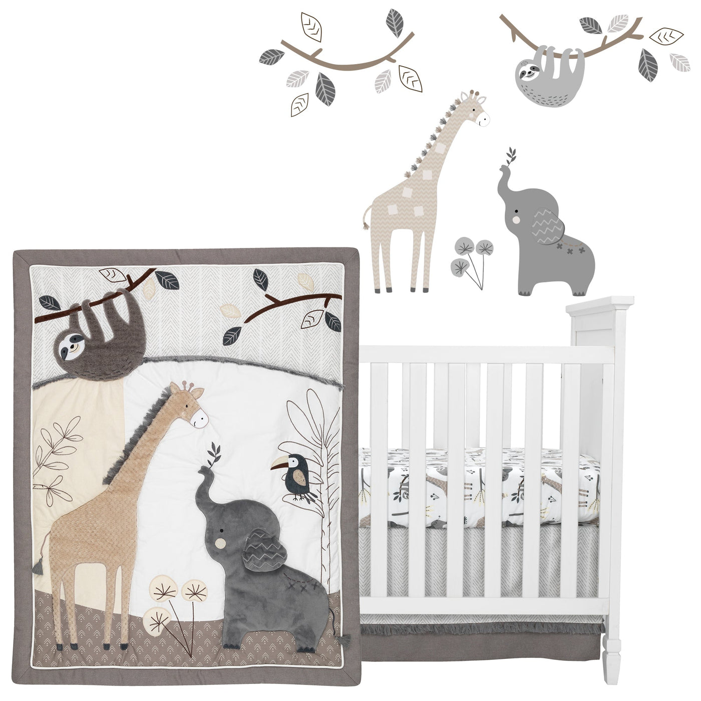 Baby Jungle 4-Piece Bedding Set