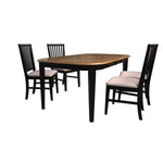 Barrie 5-Piece Extendable Dining Set - Brown, Black