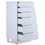 Bellmar 6 Drawer Chest - White