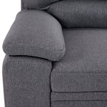 Camille Pop-Up Sofa Bed with Left-Facing Chaise- Grey, Charcoal