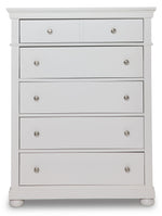 Canterbury 5 Drawer Chest - Natural White